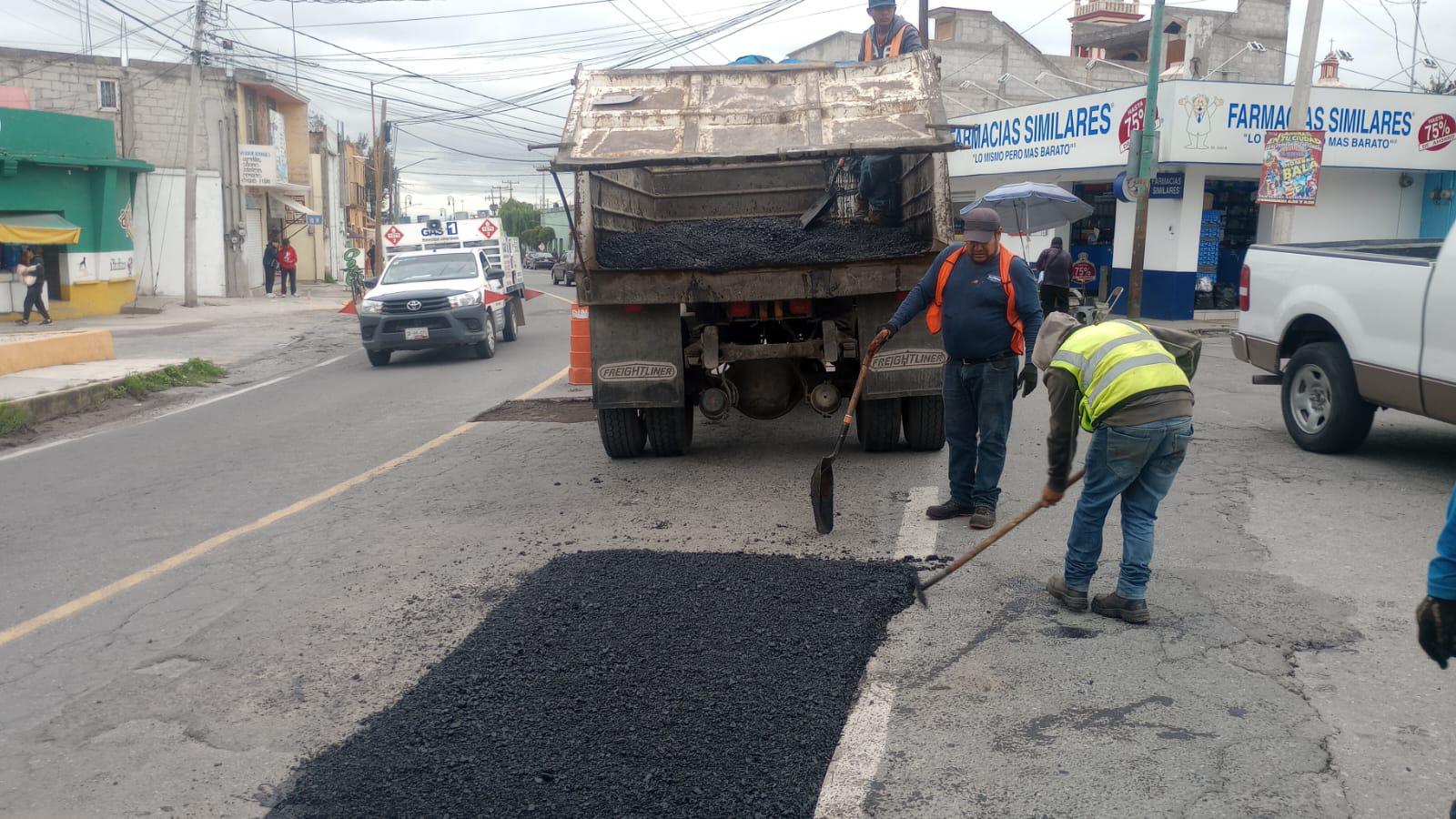 Gobierno de Huamantla pone en marcha Programa Emergente de Bacheo ante afectaciones por lluvias